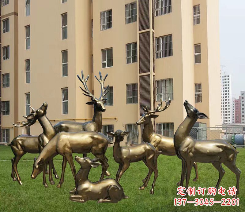 益阳高贵典雅的梅花鹿铜雕