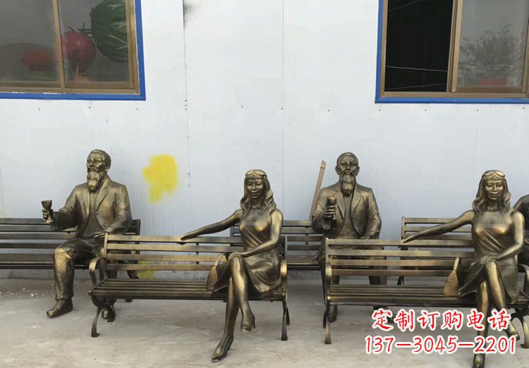 益阳唯美女性铜雕美女长椅