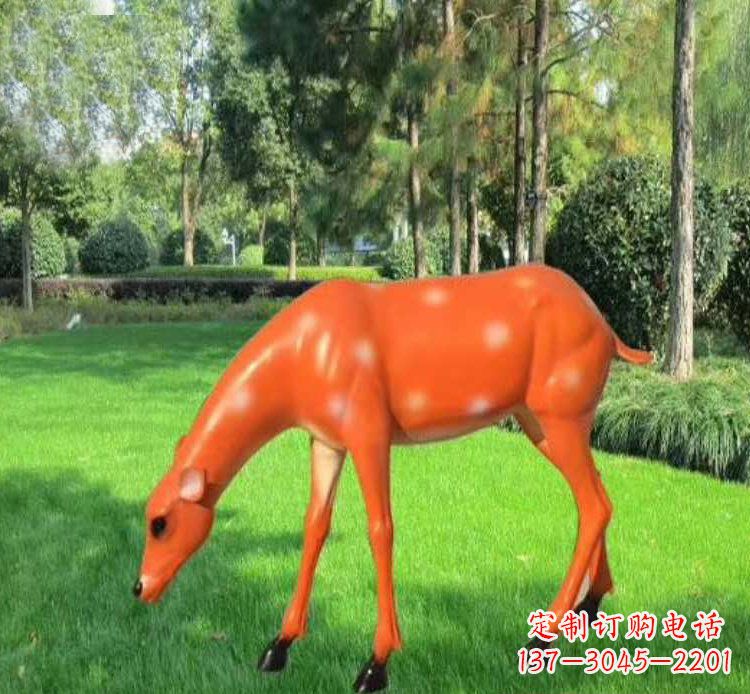 益阳铜质梅花鹿雕塑