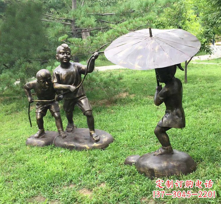 益阳趣味活动儿童铜雕