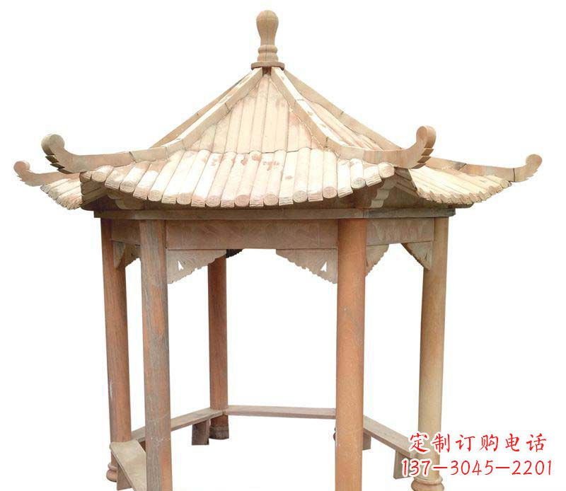 益阳精美六角凉亭雕塑