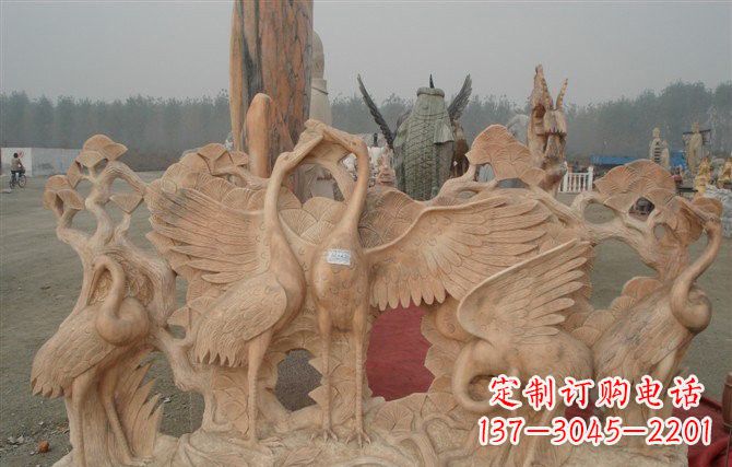 益阳精美仙鹤雕塑