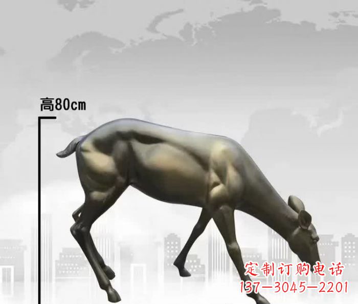 益阳精美铜制鹿雕塑