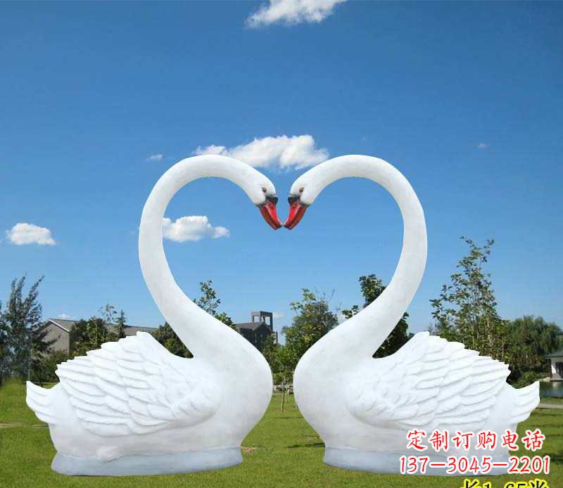 益阳玻璃钢仿真天鹅雕塑