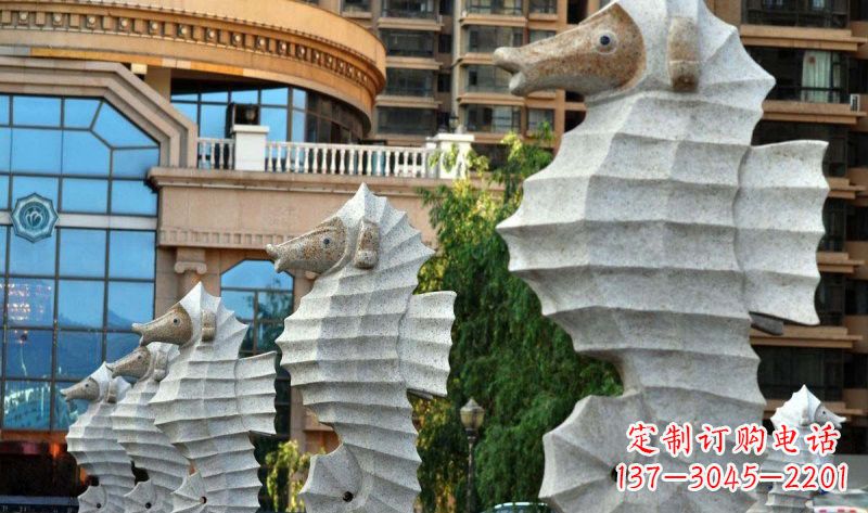 益阳艺术级小区喷水马雕塑