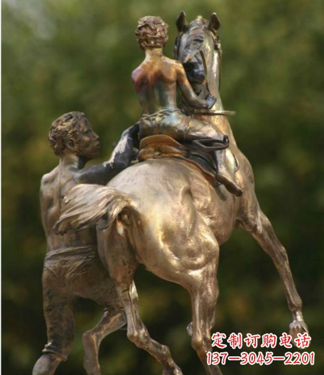 益阳浪漫无限,精致骑马铜雕
