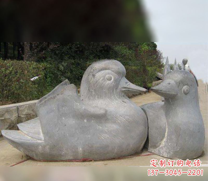 益阳中领雕塑传统鸳鸯石雕