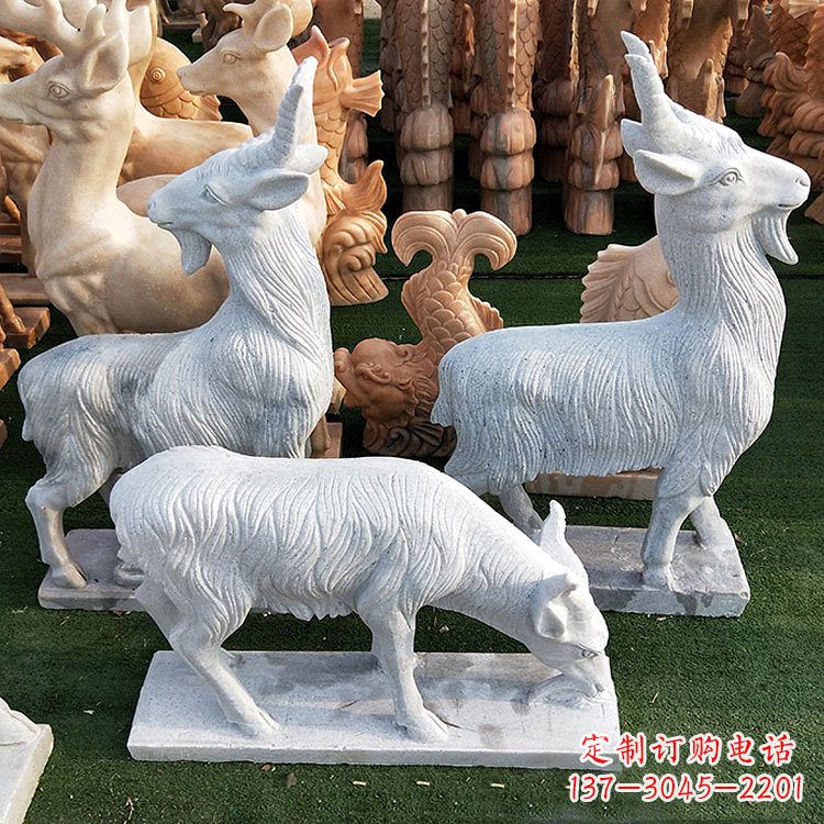益阳精美白玉石动物雕塑