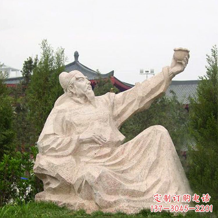益阳以李白石雕彰显高雅艺术
