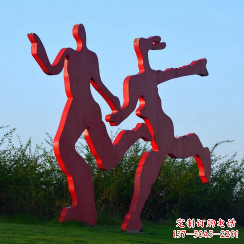 益阳情侣心剪影雕塑