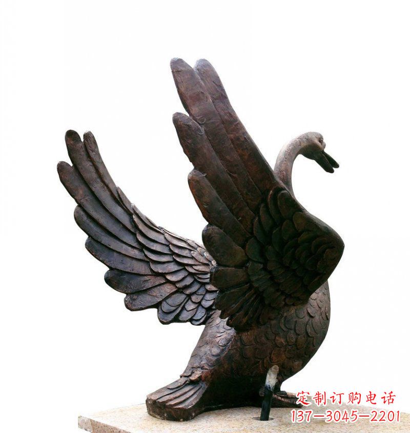 益阳欣赏翱翔的天鹅铜雕