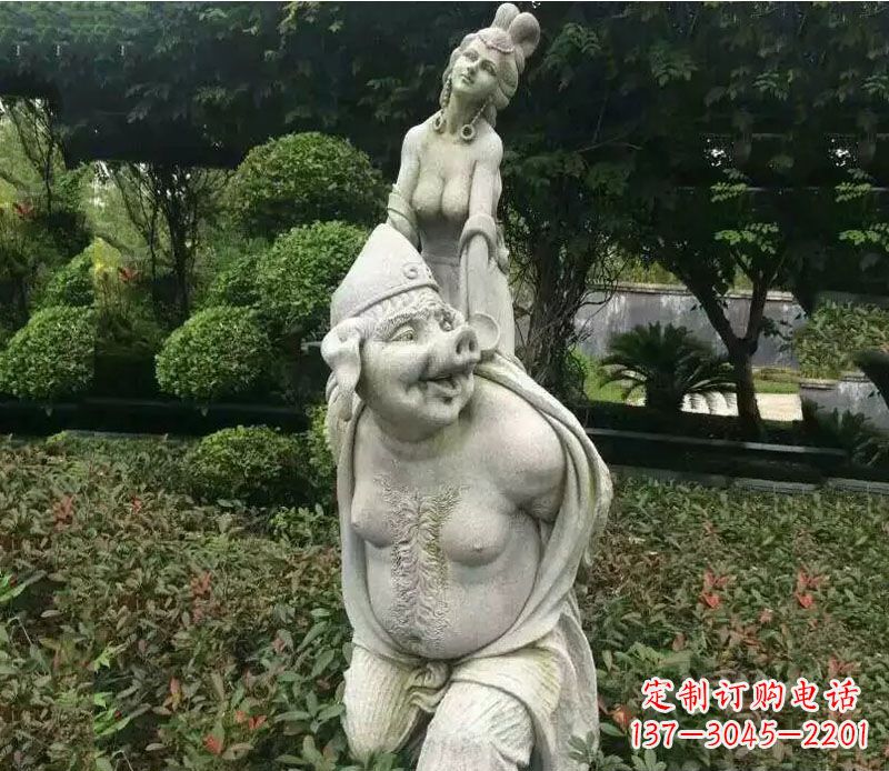 益阳纪念猪八戒,收藏高端石雕猪八戒塑像