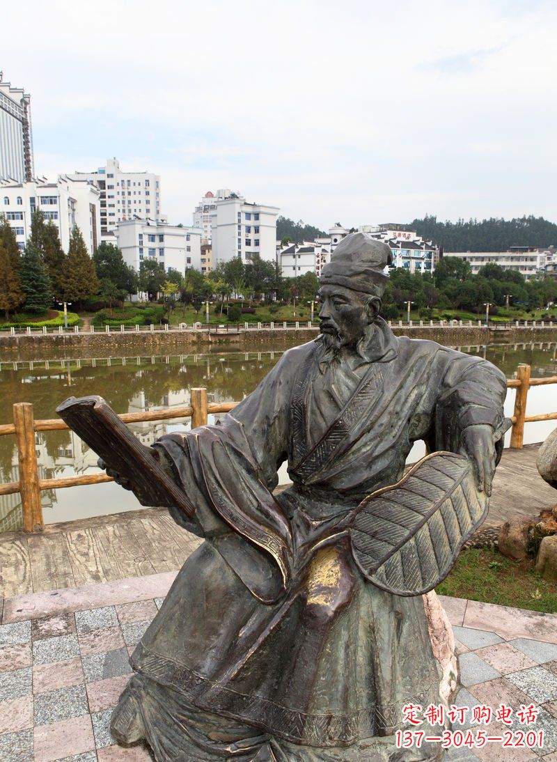 益阳匠心打造的肖像诸葛亮雕塑