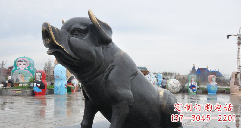 益阳活力四射的动物铜雕塑