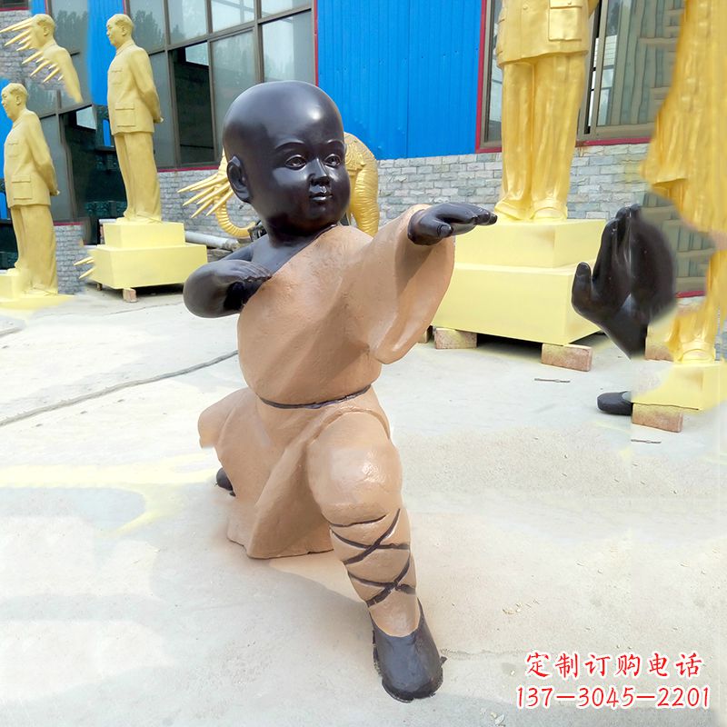 益阳传承传统文化的绝佳礼品——“功夫小和尚”雕塑