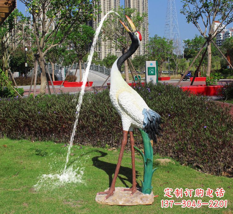益阳精美雕塑仿真仙鹤动物雕塑