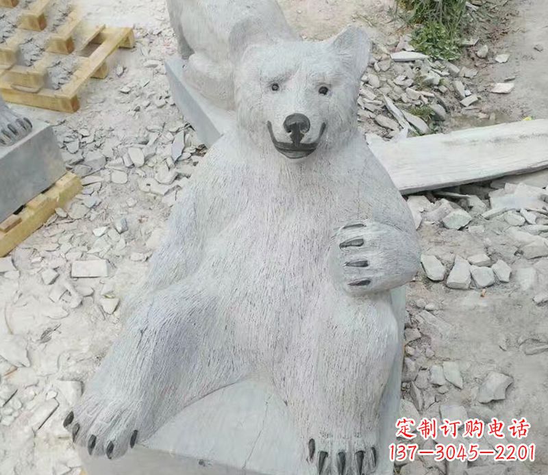 益阳精美狗熊石雕