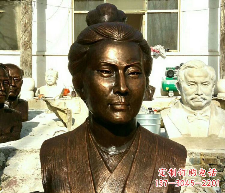益阳传承经典,精美雕塑李清照胸像铜雕