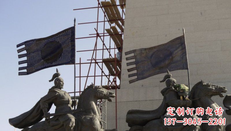 益阳古代将军景区铜雕