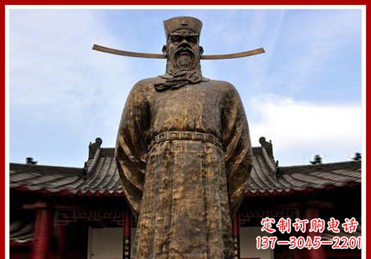 益阳古代历史人物包拯官员铜雕