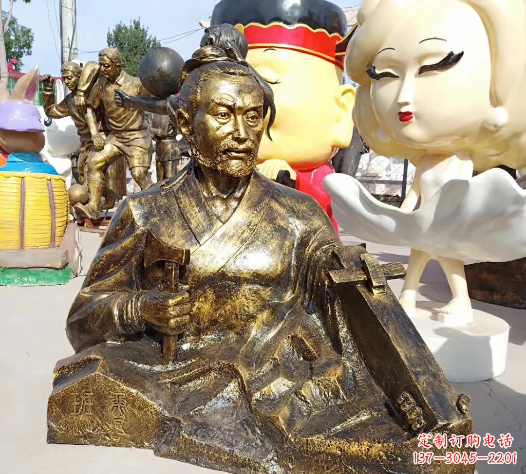益阳古代鲁班铜雕