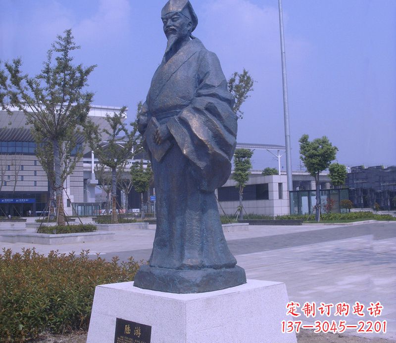 益阳古代陆游诗人雕塑