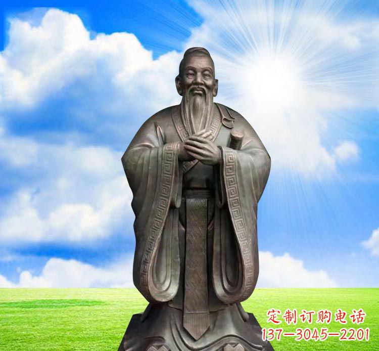益阳孔子铜雕,传承传统文化的艺术鉴赏