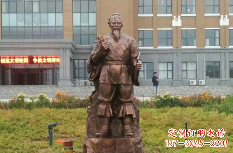 益阳传承古代名人铜雕——鲁班雕像