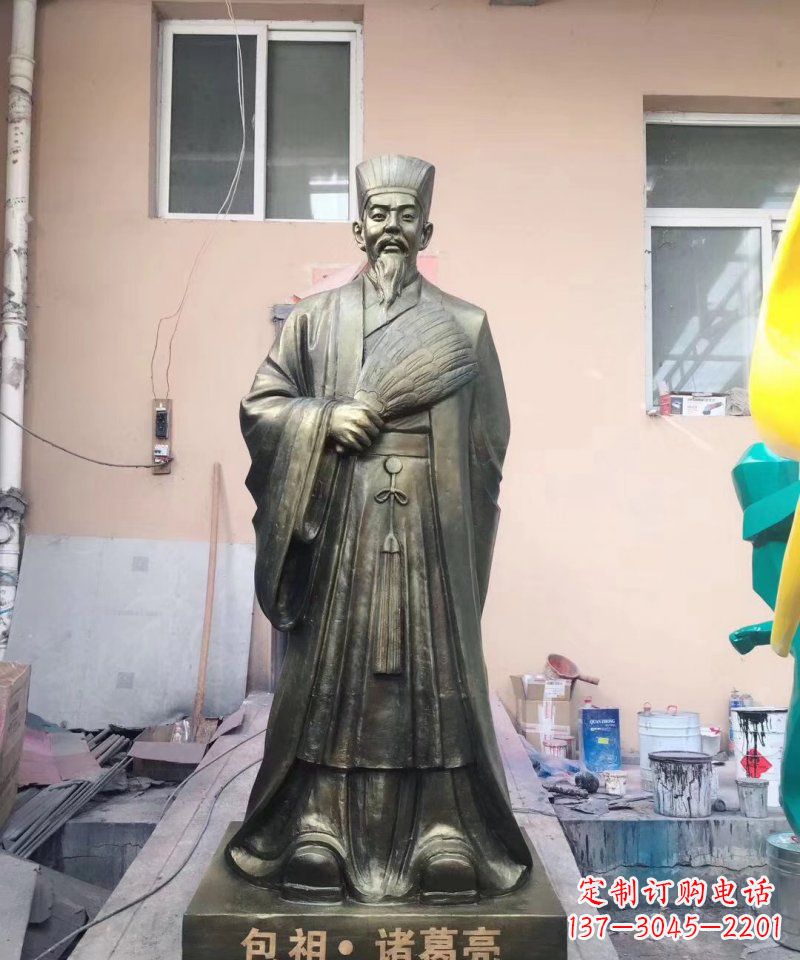 益阳中领雕塑经典传承,诸葛亮铜雕!