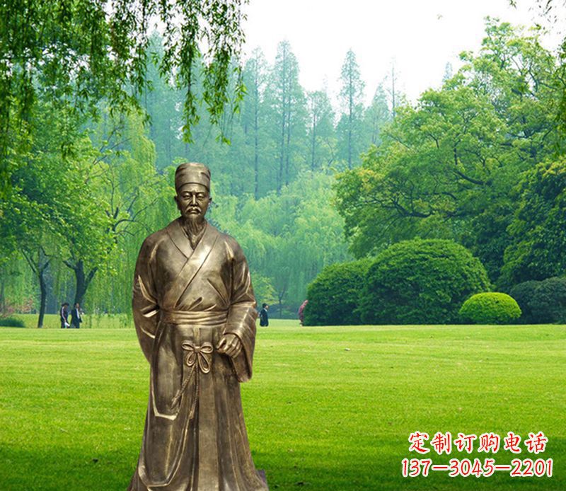 益阳李时珍铜雕,精美古典雕塑定制