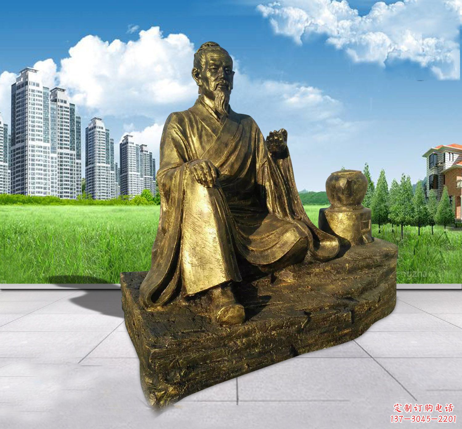 益阳匠心独运——中领雕塑张仲景铜雕