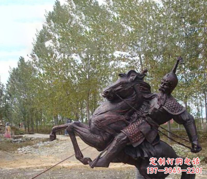 益阳古典风格骑马人物雕塑