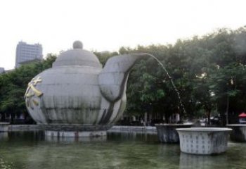 益阳精致雕塑茶壶石雕