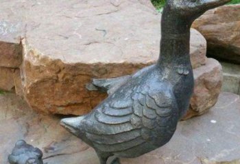 益阳动物雕塑——精致铜质鸭子雕塑