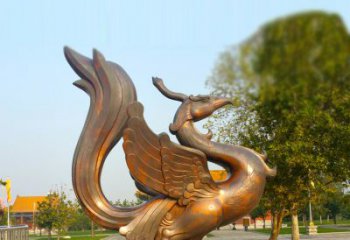 益阳纯铜铸造的四灵之朱雀雕塑