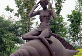 益阳海螺姑娘铜雕——让美丽长存记忆