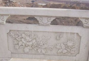 益阳牡丹花浮雕石栏板景观雕塑