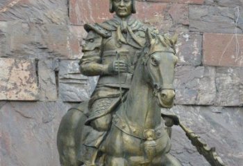 益阳公园纪念将军骑马铜雕