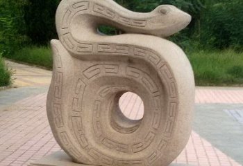 益阳砂岩动物蛇雕塑