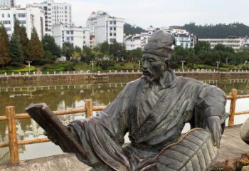 益阳匠心打造的肖像诸葛亮雕塑