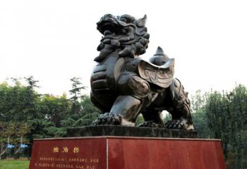 益阳独角兽雕塑，释放公正之美
