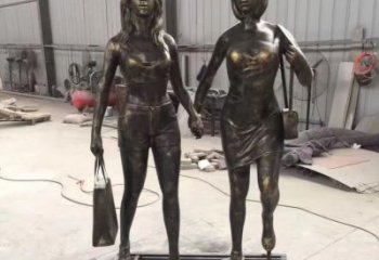 益阳铜雕女人唤醒美好回忆