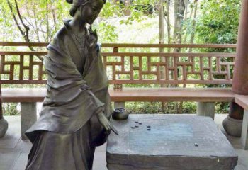 益阳艺术精灵西施下棋情景雕塑