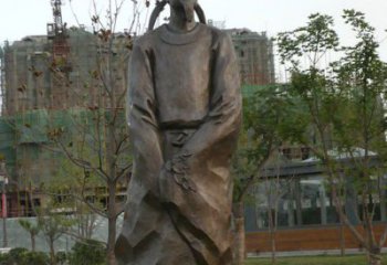 益阳精美古风犹存，高雅李白铜雕