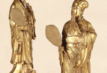 益阳中领雕塑专业铸造诸葛亮铜雕