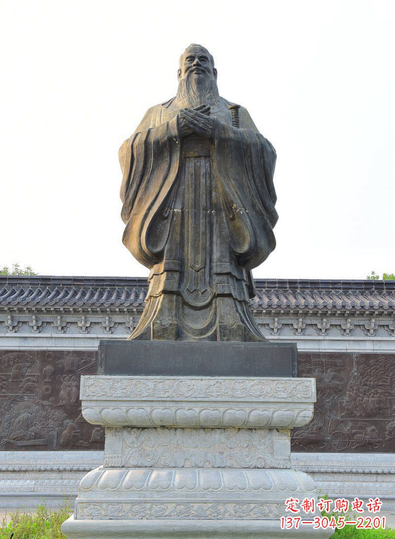 益阳古代人物孔子铜雕 (2)
