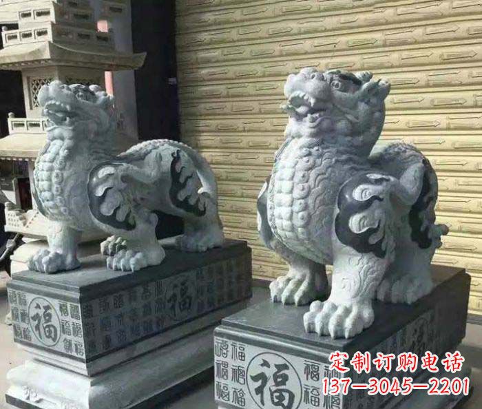 益阳传承经典的古典貔貅石雕