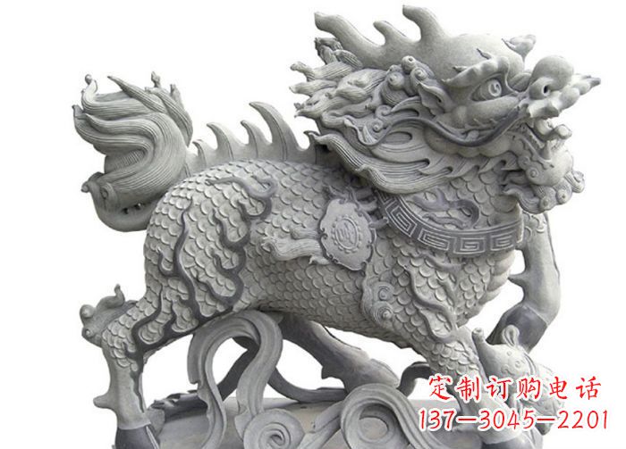 益阳中领雕塑|精美古典麒麟雕塑