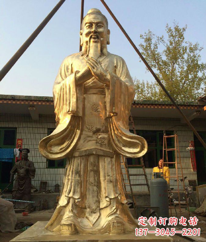 益阳孔子铜雕--象征传统智慧的艺术