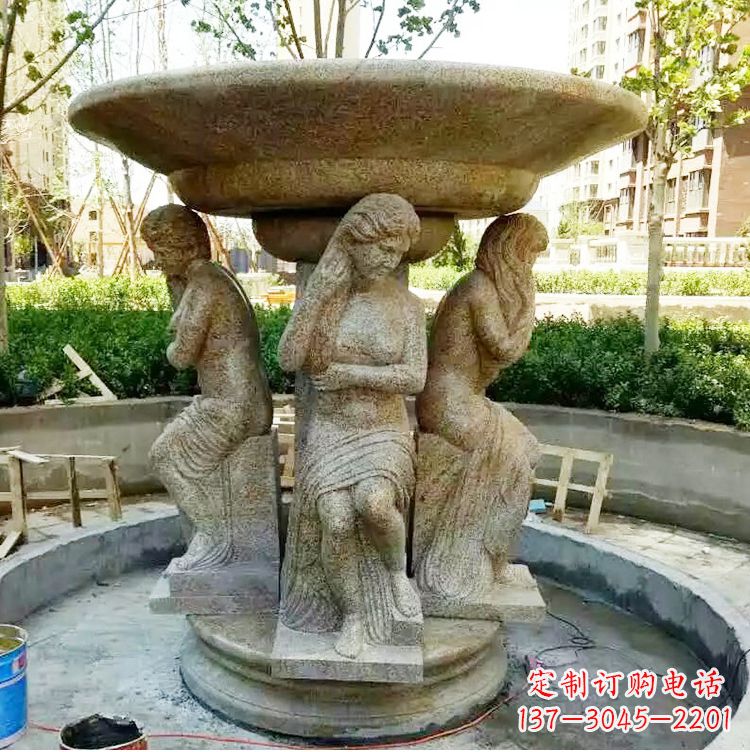 益阳古典石雕喷泉精美雕塑